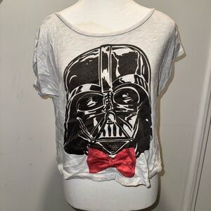 Darth Vader Cropped Tee with Red Bow